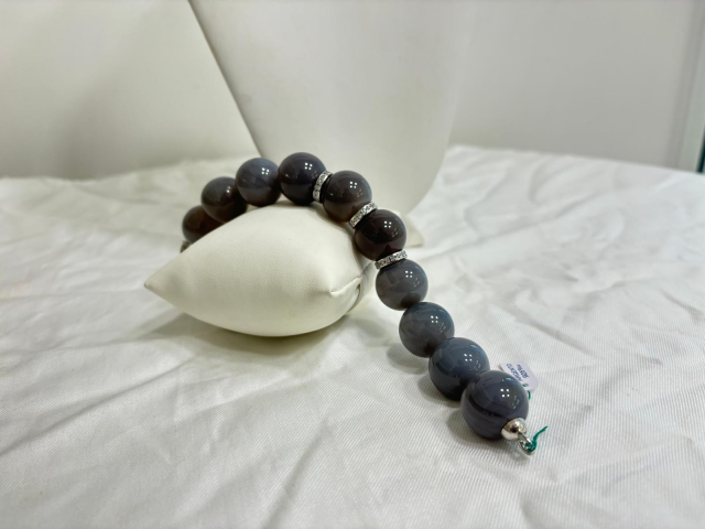 Bracciale agata grigia