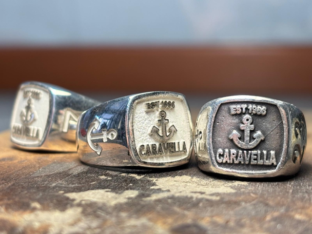 Anello in argento con incisione