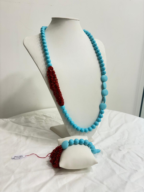 Parure Pasta di Turchese e Corallo