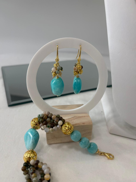 BRACCIALE IN AMAZZONITE