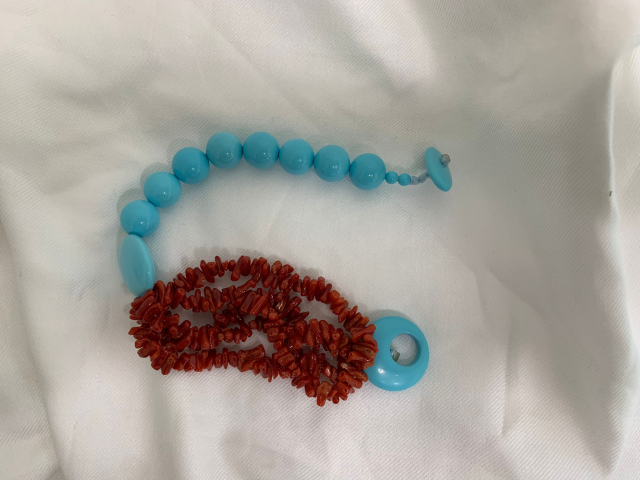 Bracciale in Corallo Sardo e Pasta di Turchese